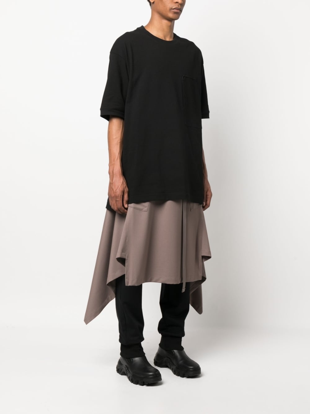 logo-patch sleeve T-shirt - 3
