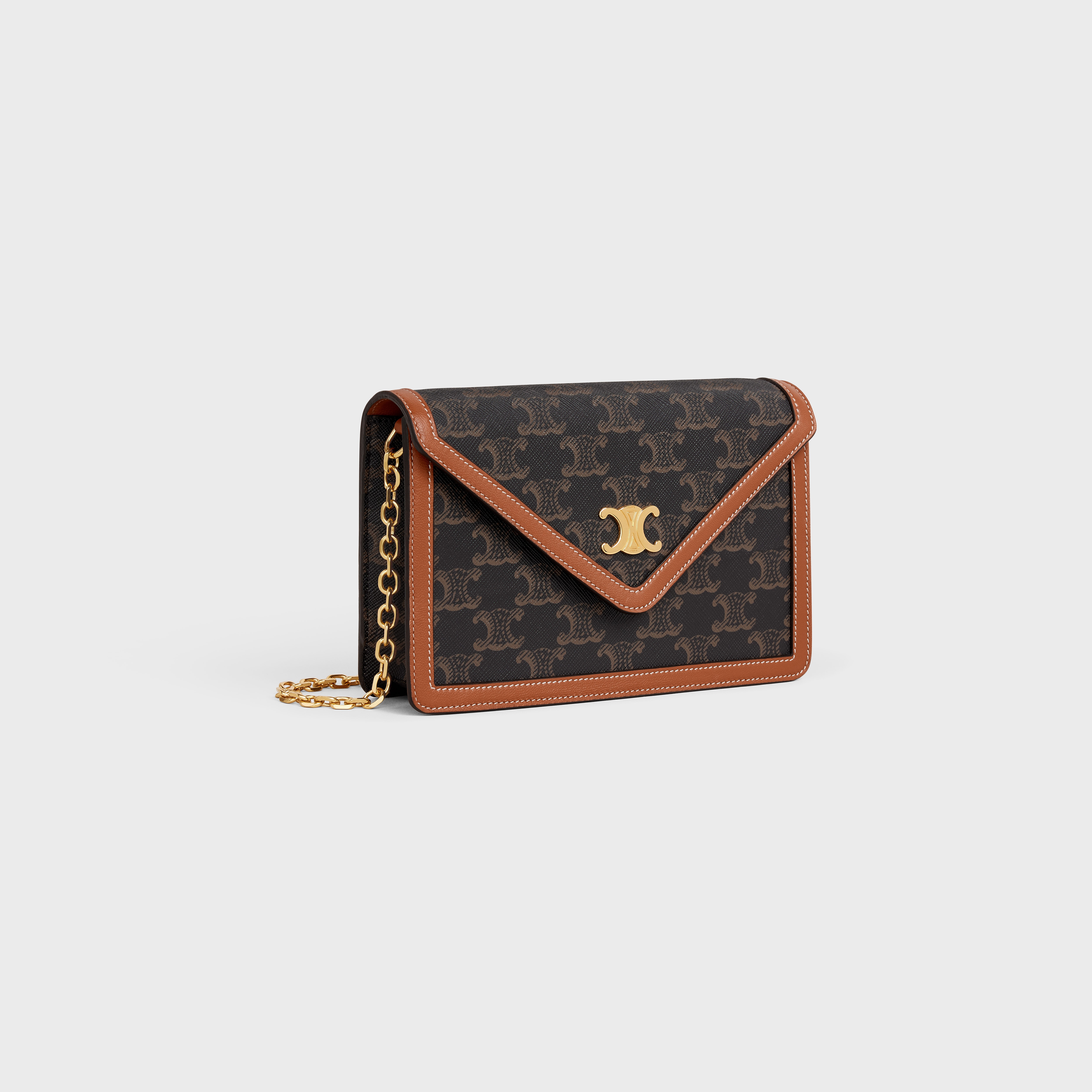 WALLET ON CHAIN in triomphe canvas and lambskin - 2