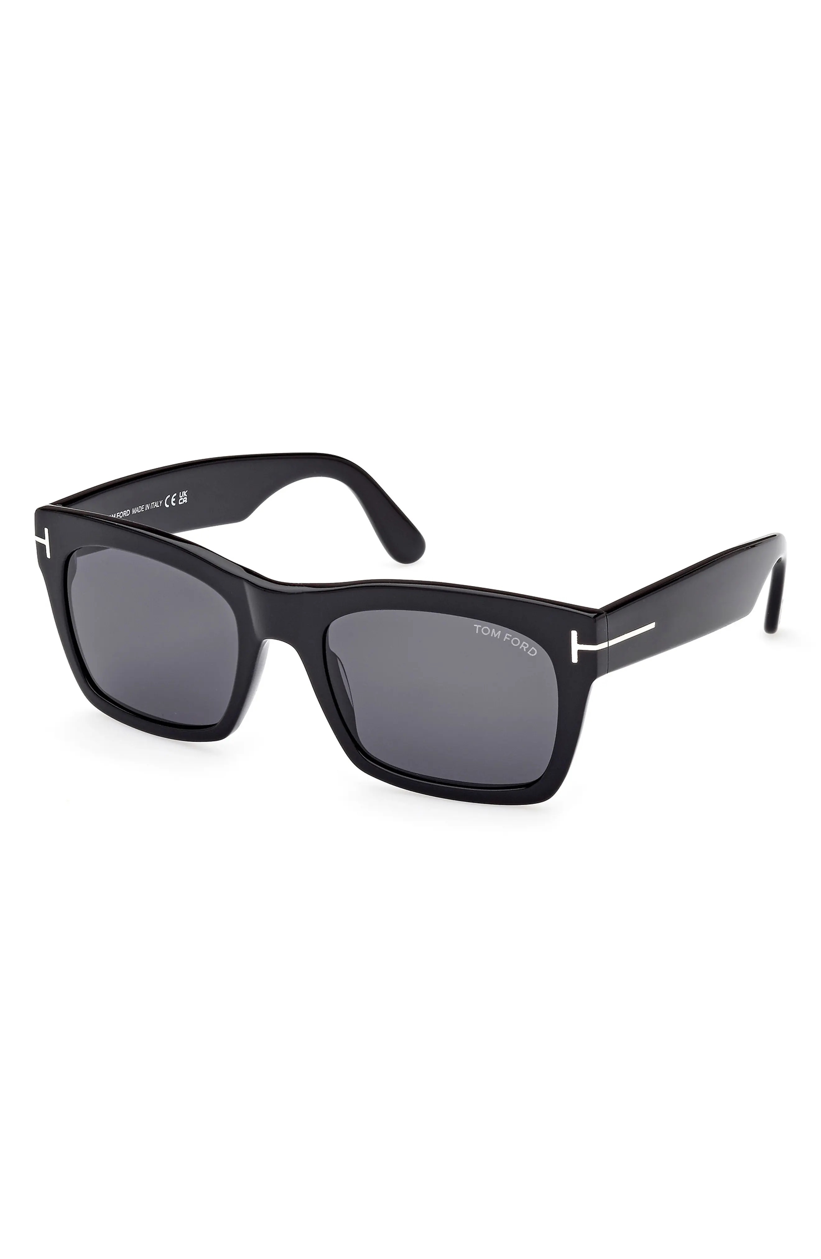 Nico 56mm Square Sunglasses in Shiny Black /Smoke - 2