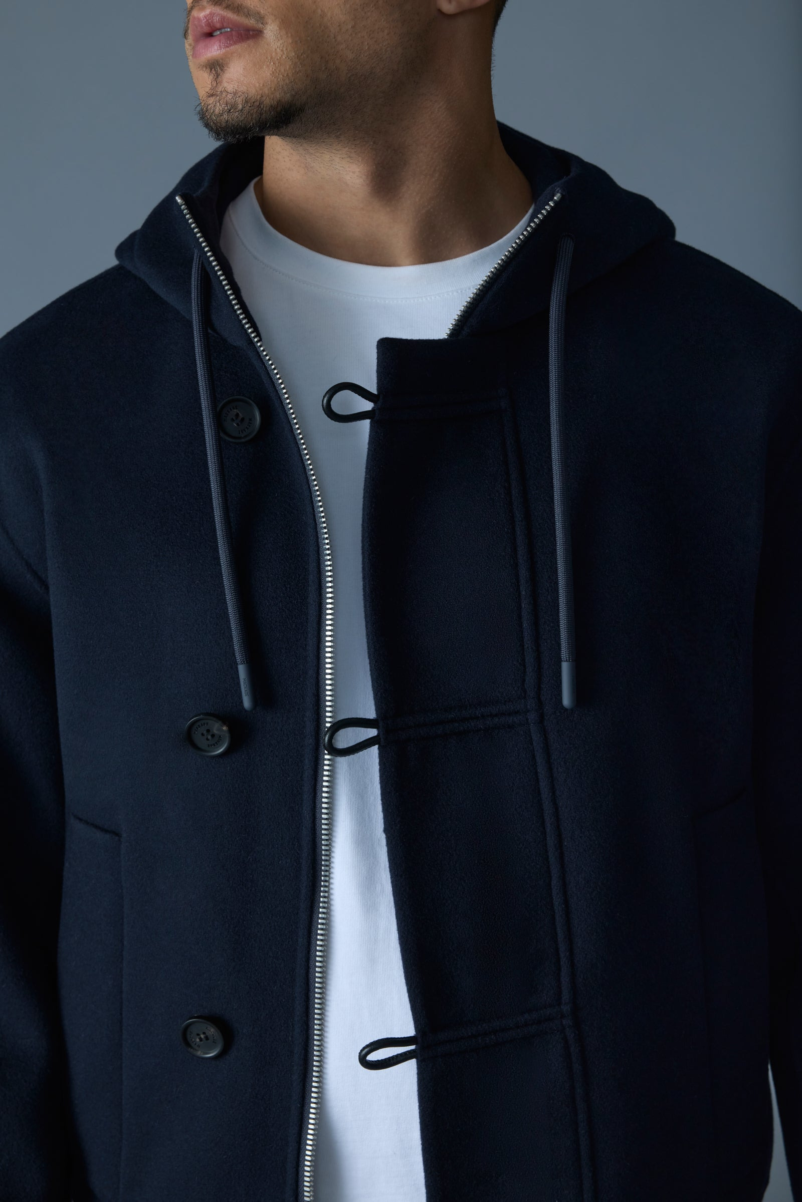 MALIK Double-Face Wool Hooded Jacket - 5