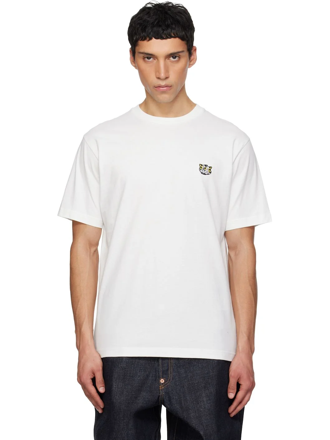 White Kenzo Paris 'KENZO Wild Tiger' Embroidered T-shirt - 1