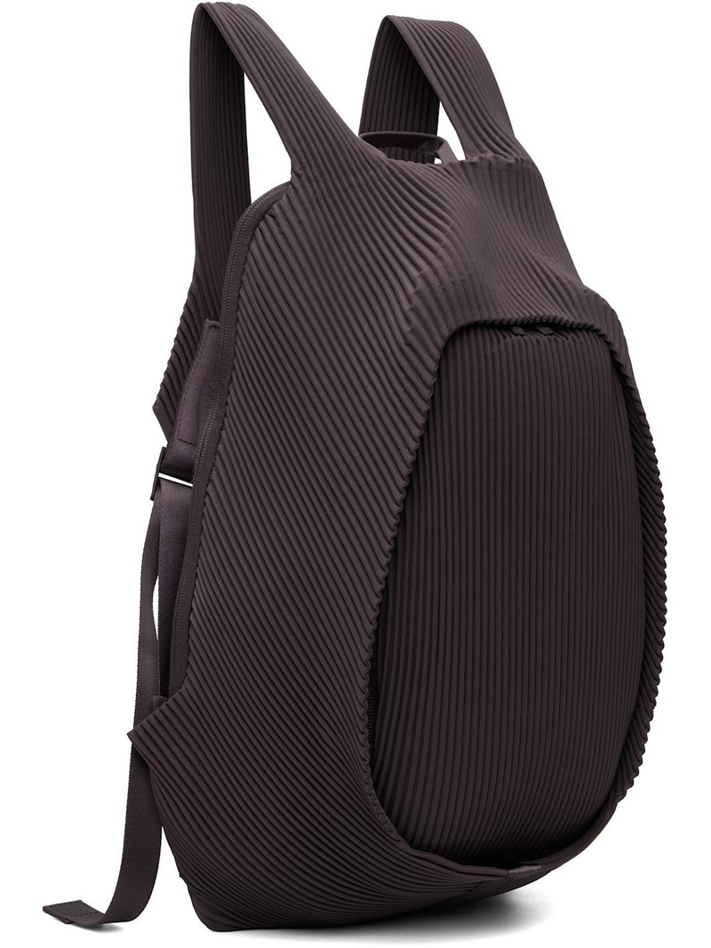 ISSEY MIYAKE Burgundy Pleats Backpack outlook
