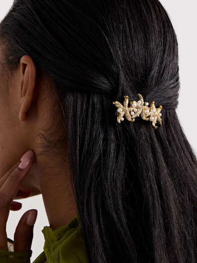 Jennifer Behr Thalassa gold-tone faux pearl hair clip outlook