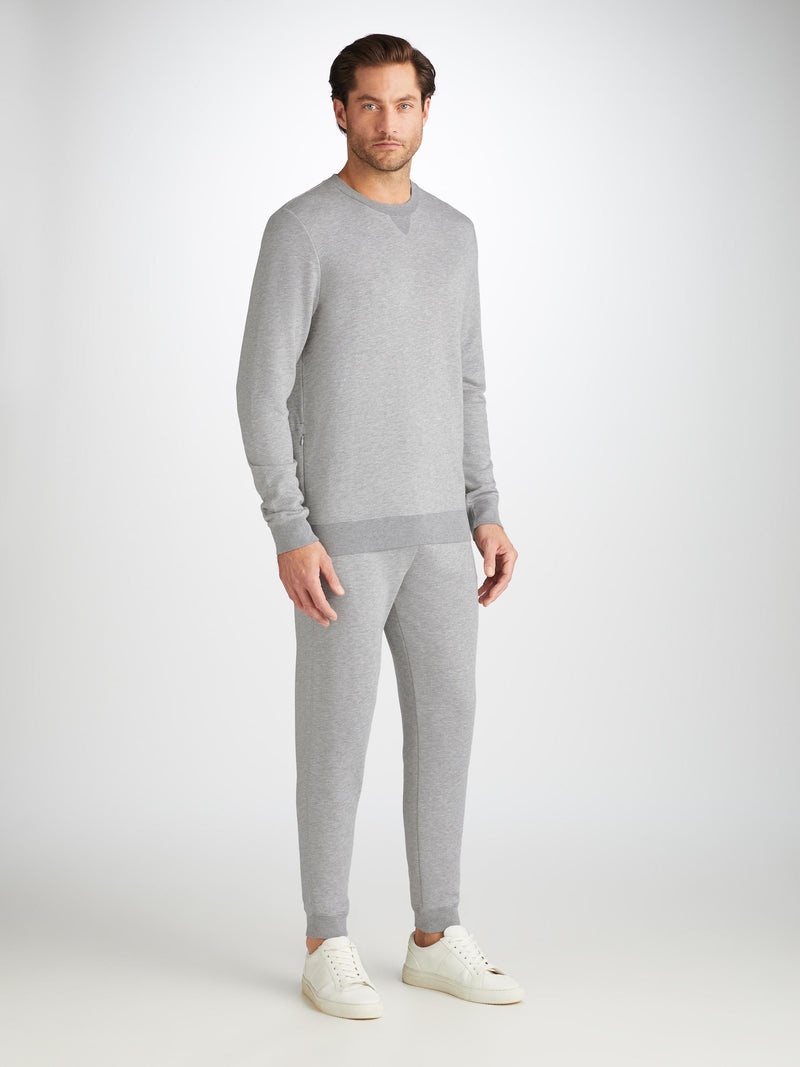 Men's Sweatshirt Quinn Cotton Modal Silver - 3