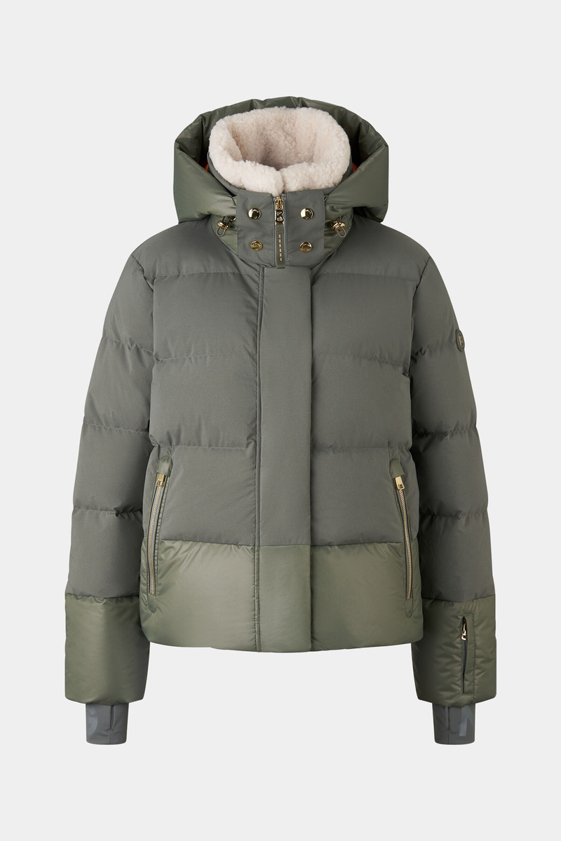 Maja down ski jacket in Khaki 1