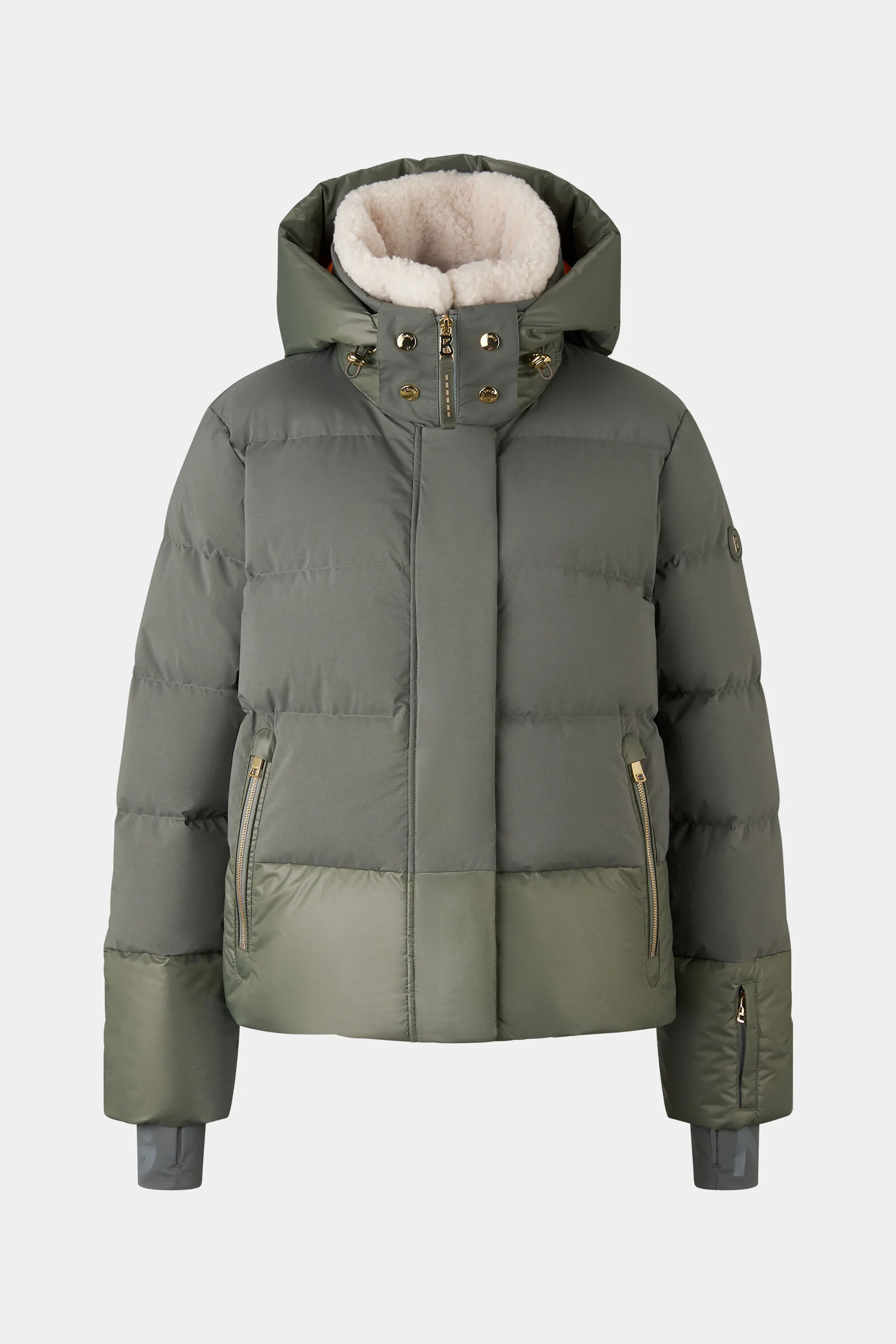 Maja down ski jacket in Khaki - 1
