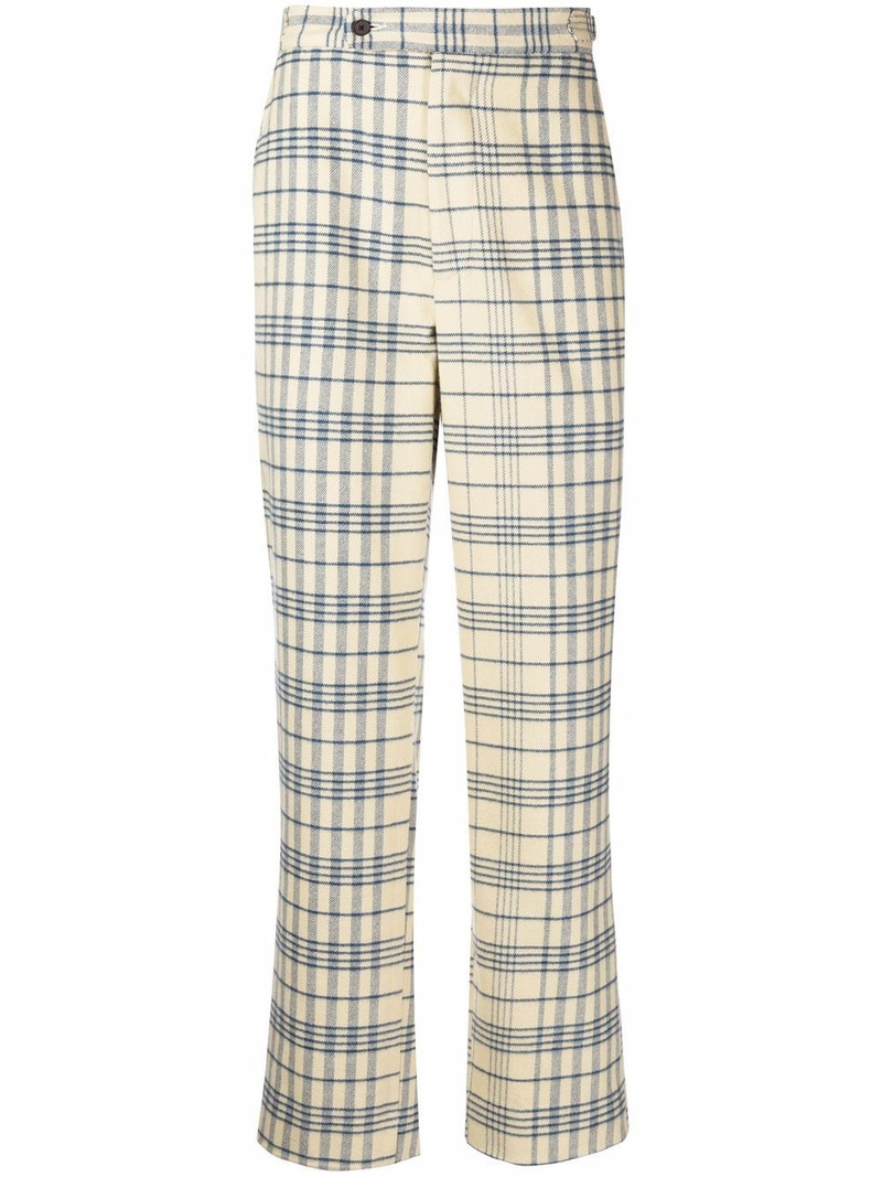 checked straight-leg trousers 1