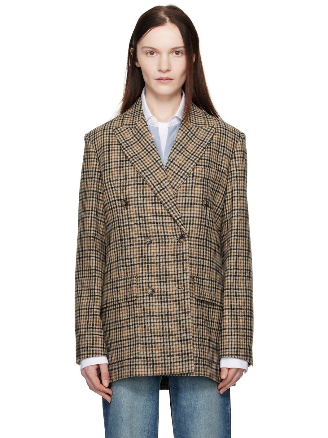 A. P.C. Beige Anastasia Barbieri Edition Valentina Blazer - 1