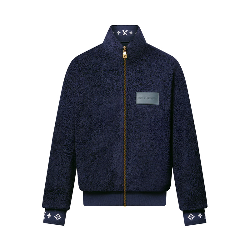 Leather Patch Fleece Blouson 1