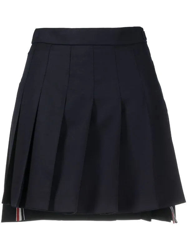 ミニスカート MINI DROPPED BACK PLEATED SKIRT - FIT 1 - IN SUPER 120S TWIL Thom Browne THOM BROWNE Women Thigh Length Dropped Back