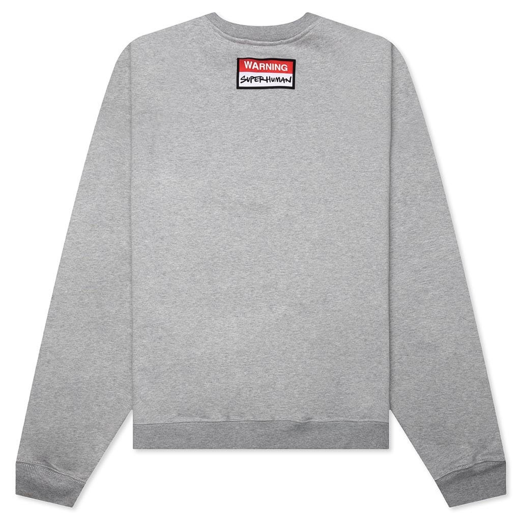 OVERSIZED PLANET CREWNECK - HEATHER GREY - 2