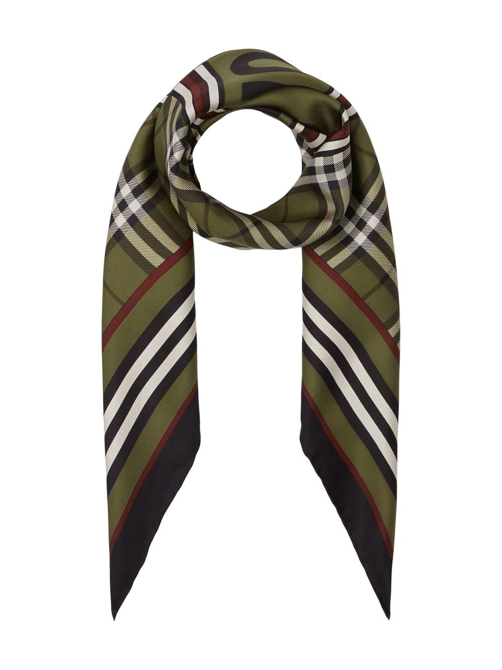 Montage-print square silk scarf - 5