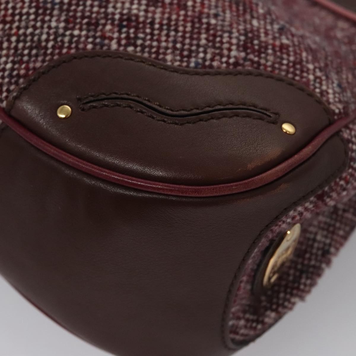 CELINE Hand Bag Wool Leather Gold Brown - 16