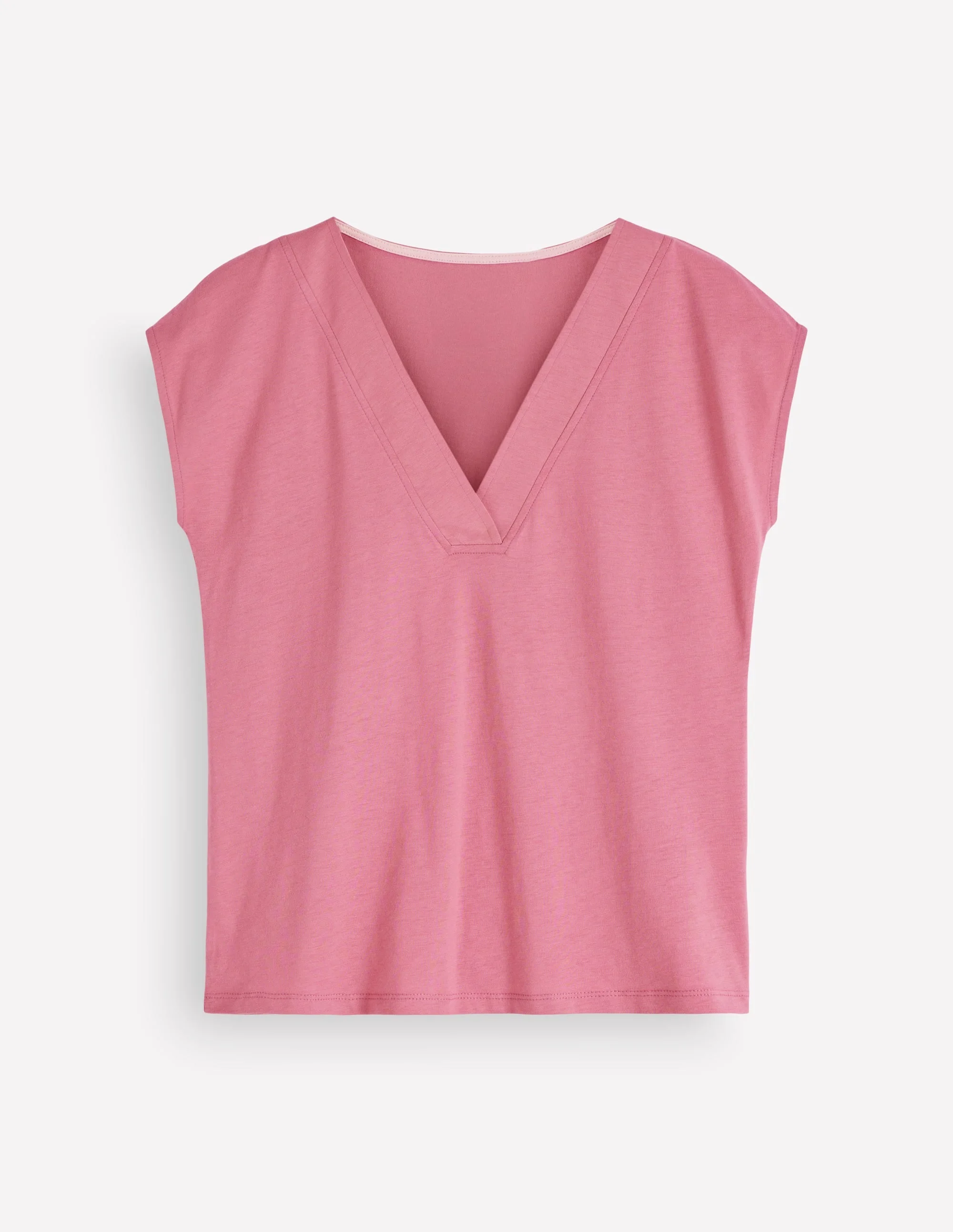 Imi Supersoft V-neck T-shirt-Pink Heather - 1