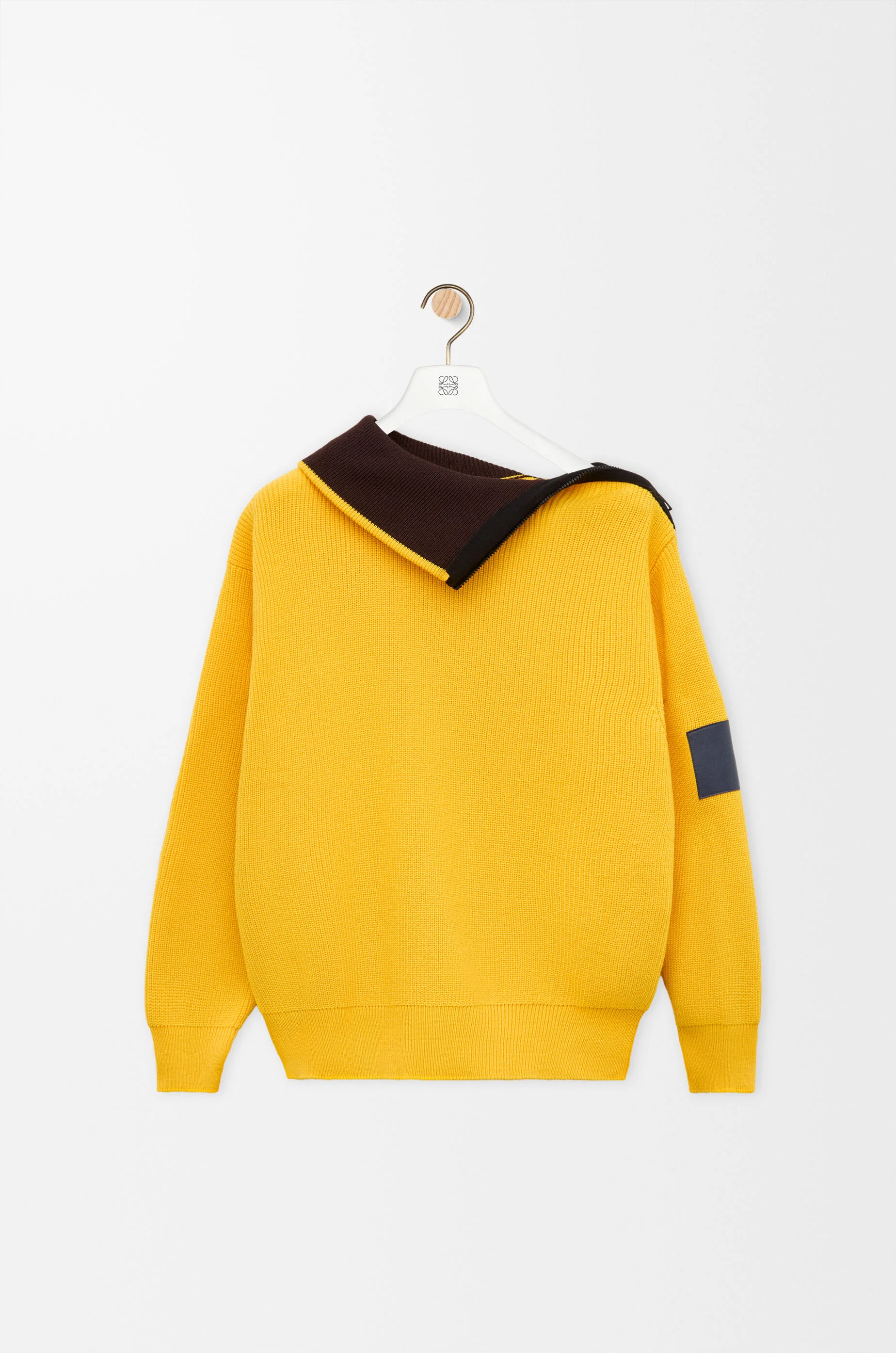 Zip-up sweater in wool - 1