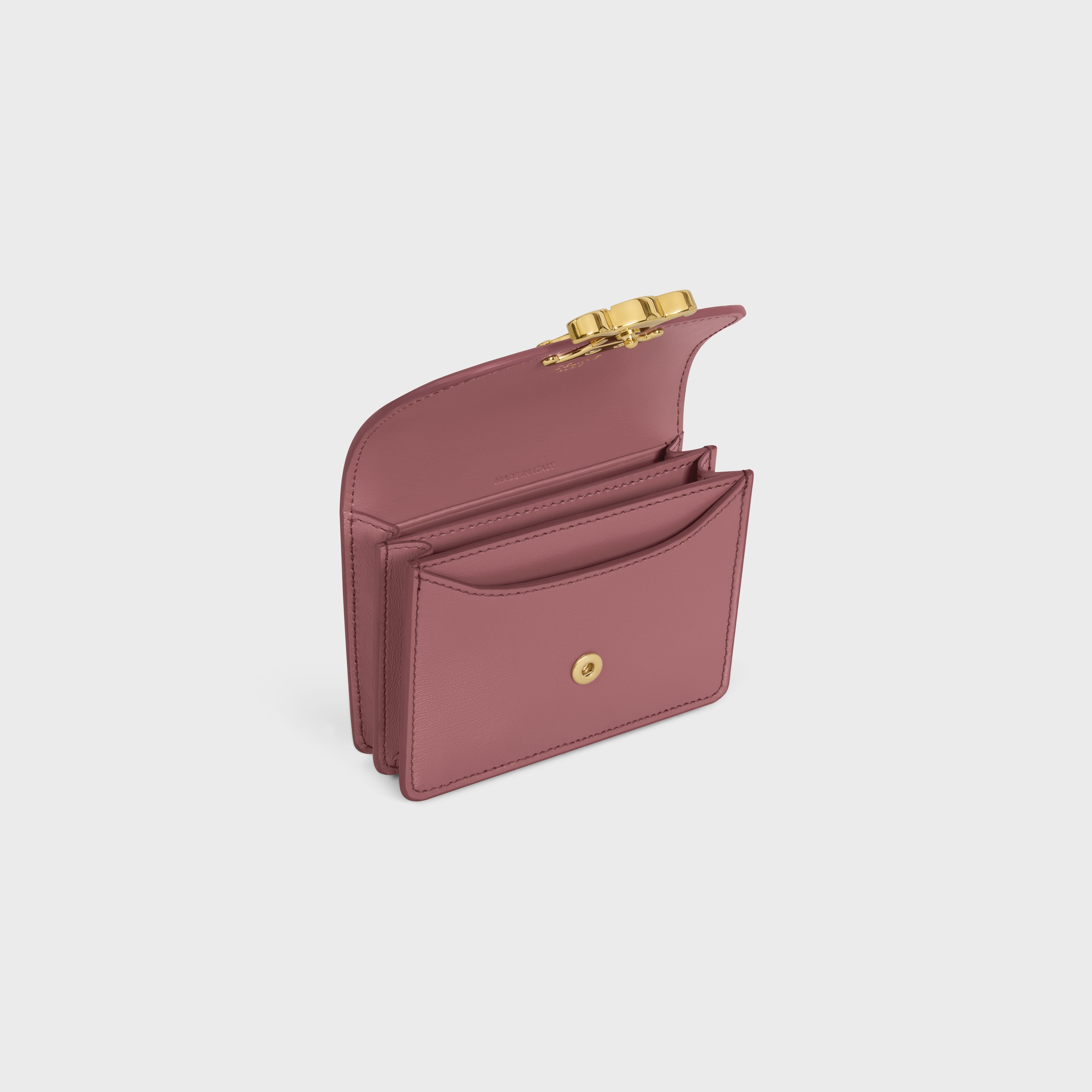 BUSINESS CARD HOLDER TRIOMPHE in SHINY CALFSKIN - 4