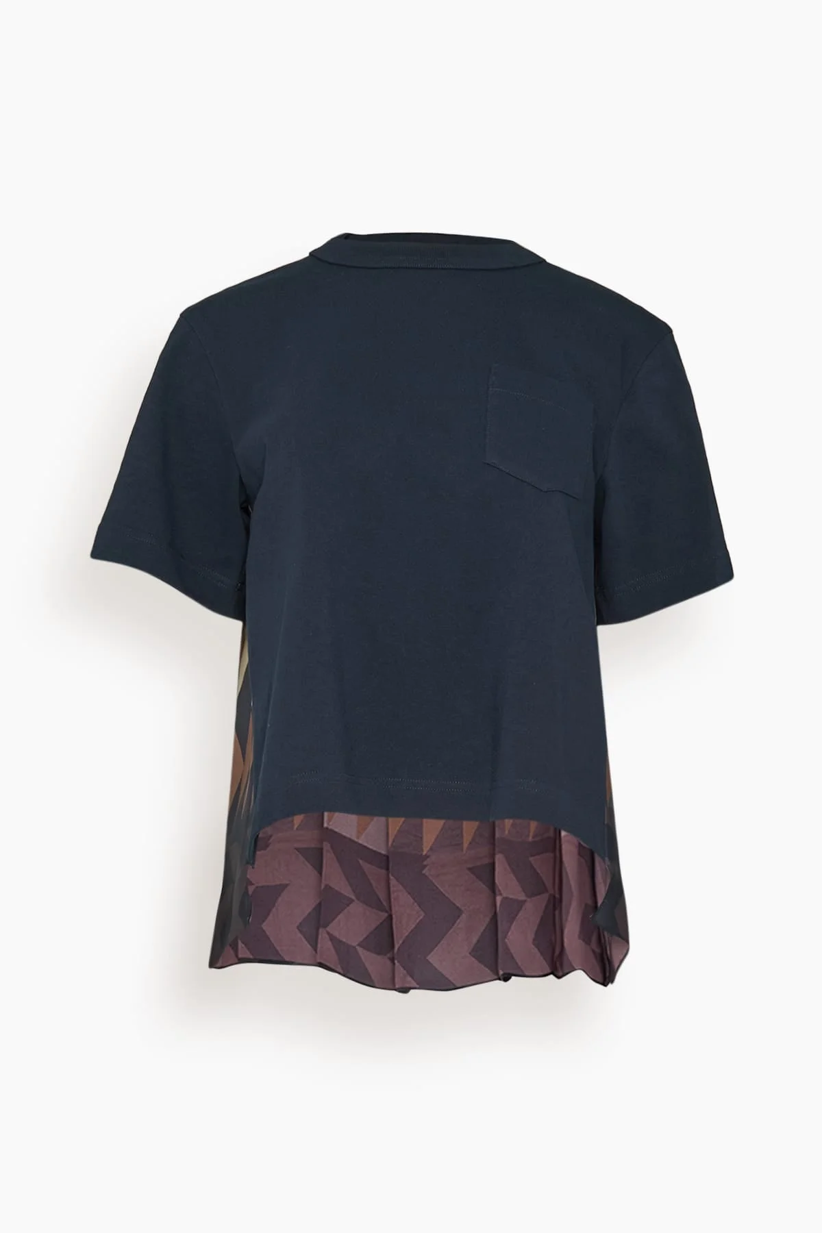 Sacai x A.P.C. Quilts T-Shirt in Brown Multi - 1