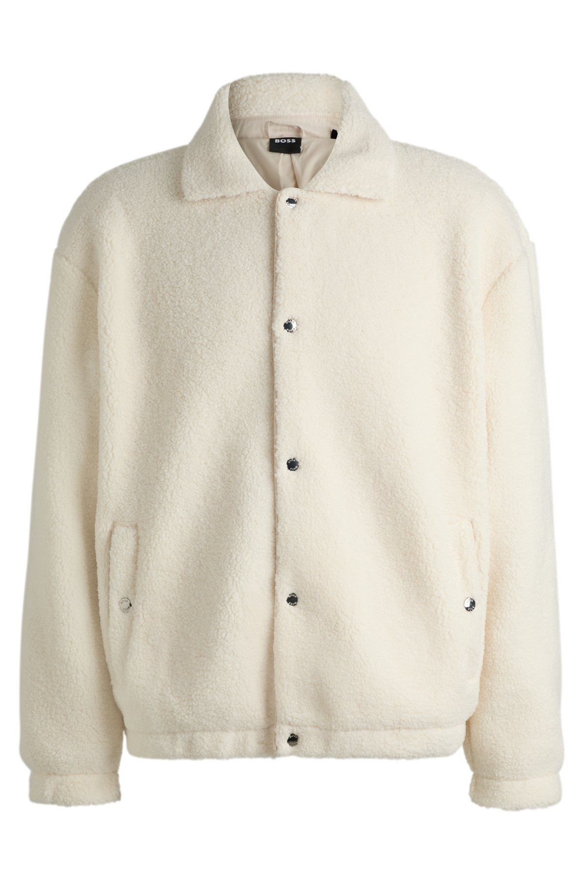REGULAR-FIT JACKET IN TEDDY FABRIC - 1