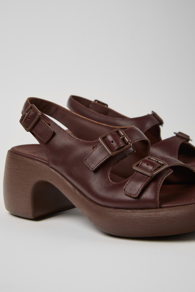 Brown Leather Sandals for Women. 2