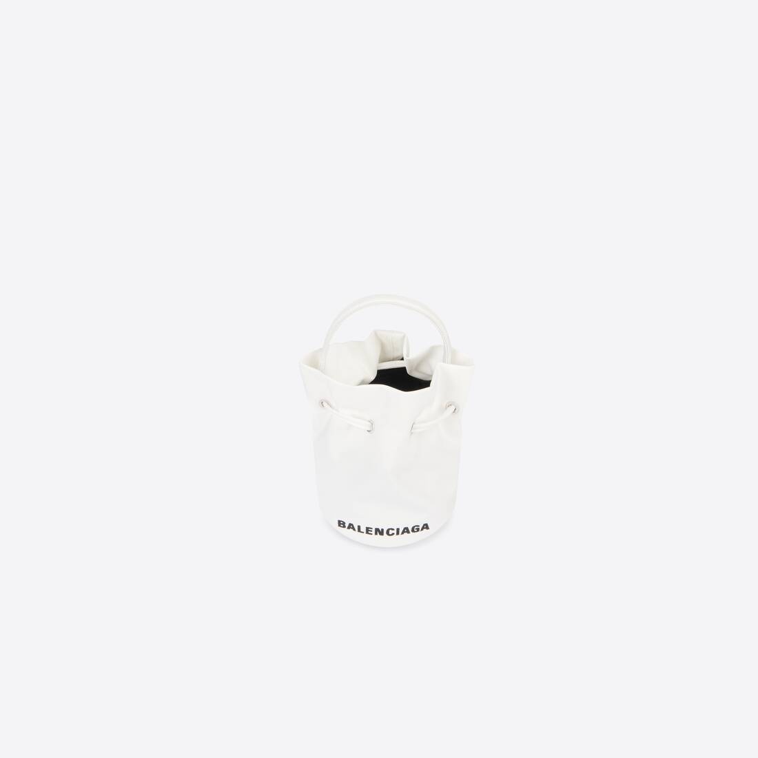 Women's Wheel Xs Drawstring Bucket Bag in White - 5