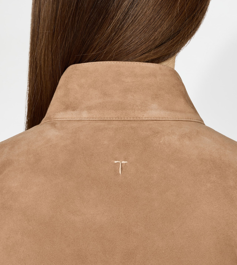 BOMBER JACKET IN PASHMY SUEDE - BEIGE 6