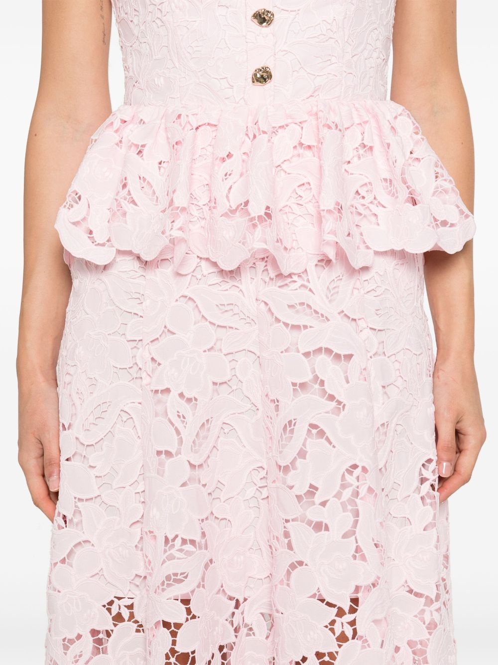 floral-lace midi dress - 5