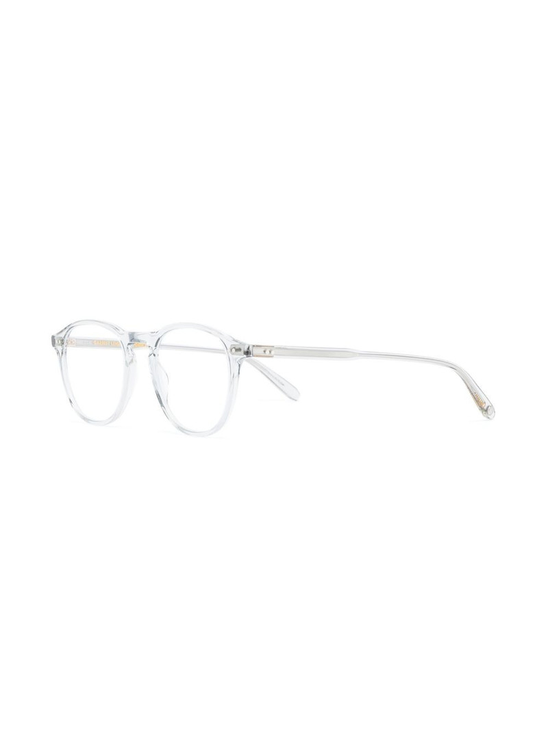 Garrett Leight Hampton transparent round-frame glasses outlook