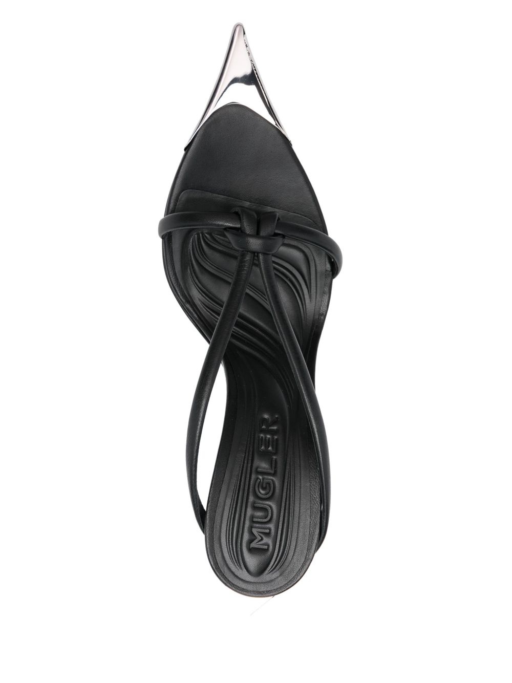 95mm leather knotted sandals - 4