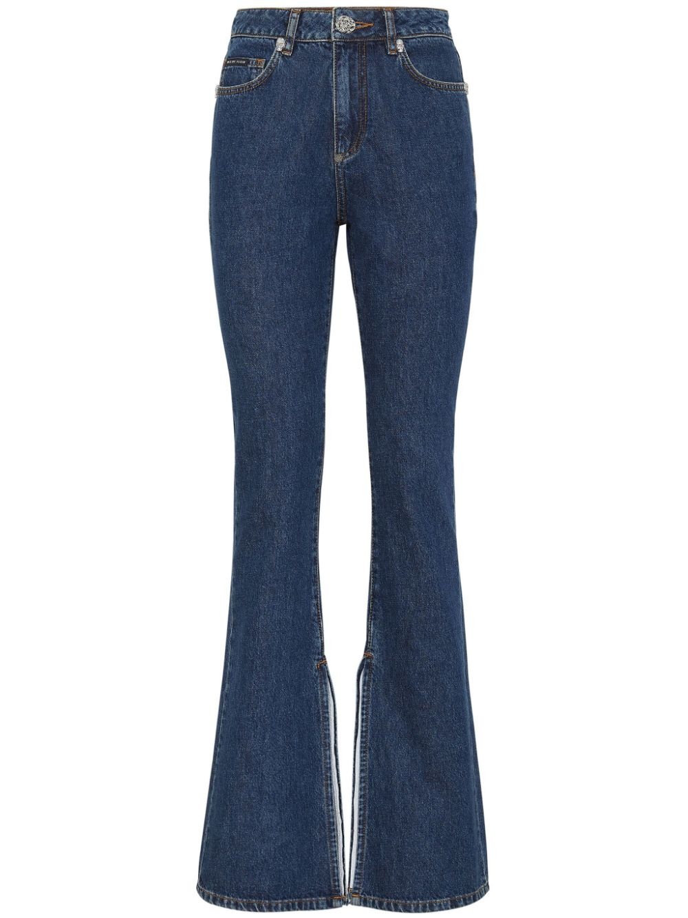 high-waisted flared jeans - 1