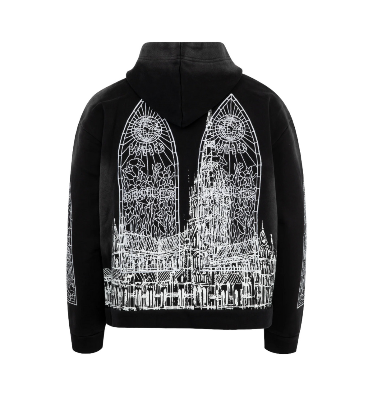 CATHEDRAL HOODED PULLOVER (COAL) - 2