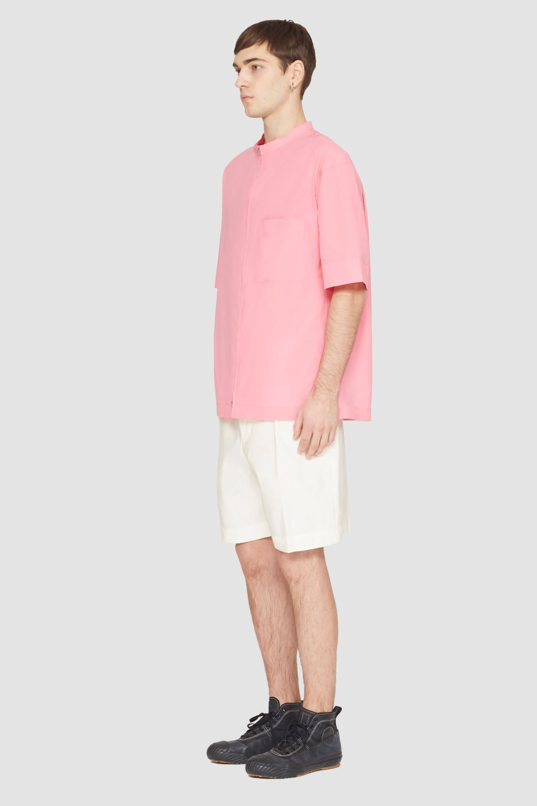 Short Sleeve Zip-Front Shirt - 3