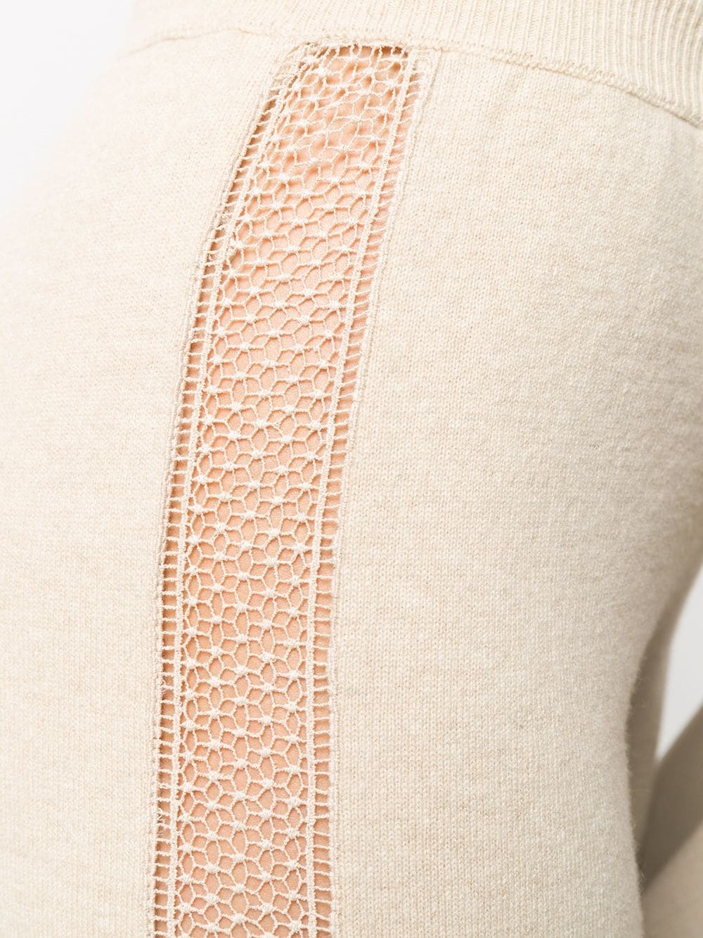 crochet-detail knitted trousers - 5