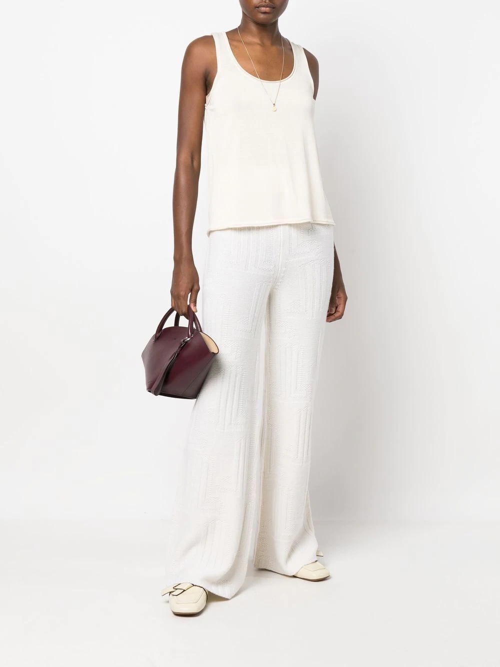 knitted cashmere trousers - 2