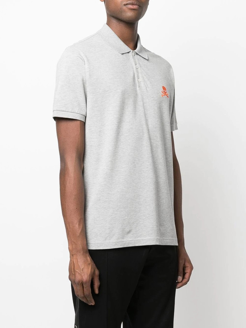 skull-print short-sleeved polo shirt 3