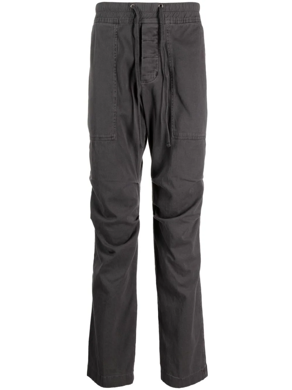 drawstring straight-leg trousers - 1