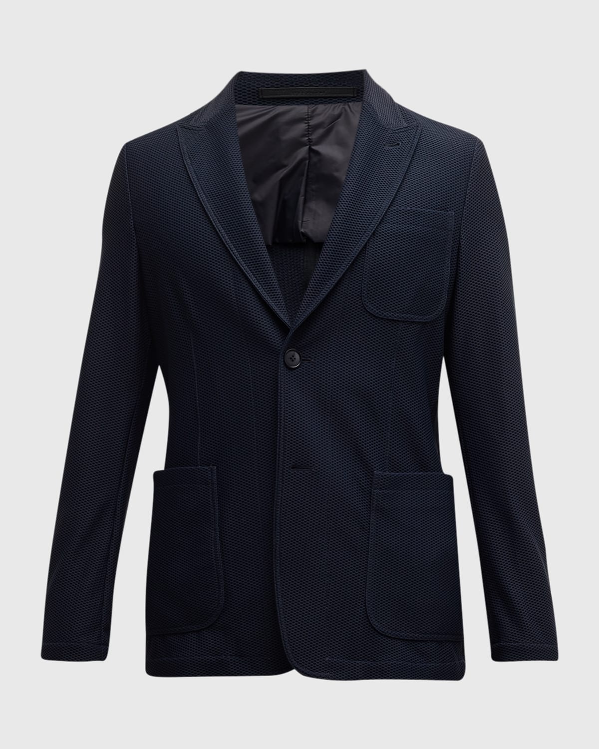 Men's Single-Breasted Rice Stitch Sport Coat - 9