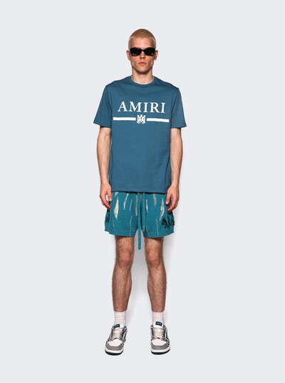 AMIRI Destroyed Applique Shorts Blue outlook