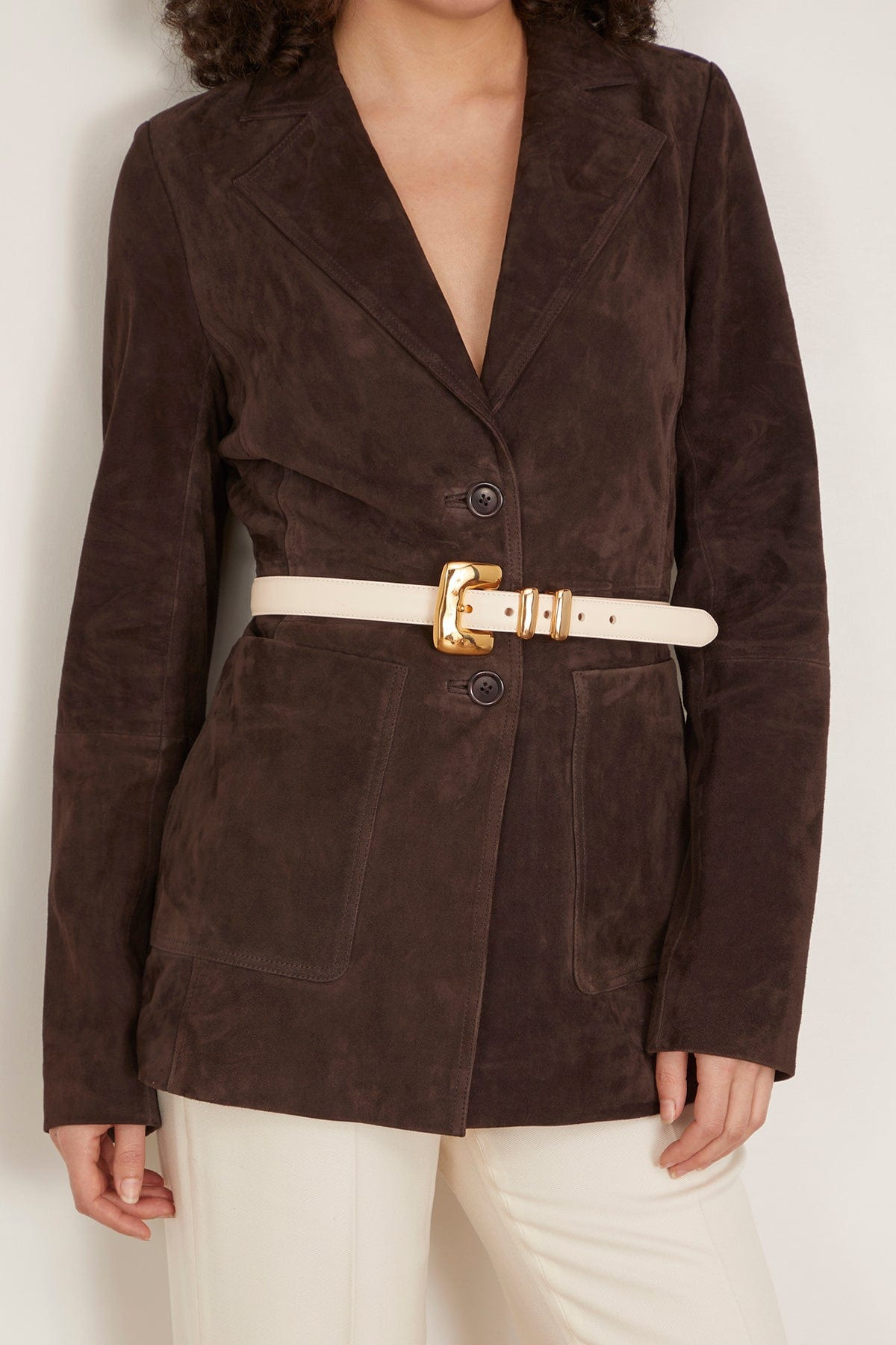 Tetra Belt in Ivory/Gold - 2