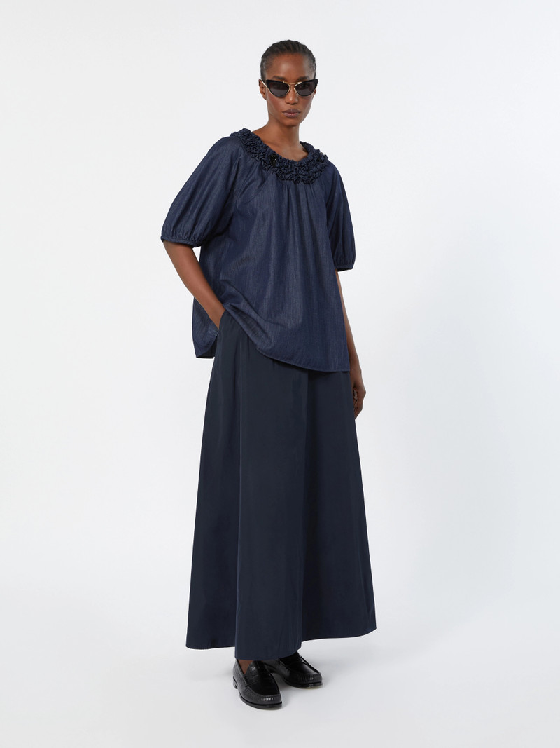 'S Max Mara CATIA Cotton denim blouse - MIDNIGHTBLUE outlook