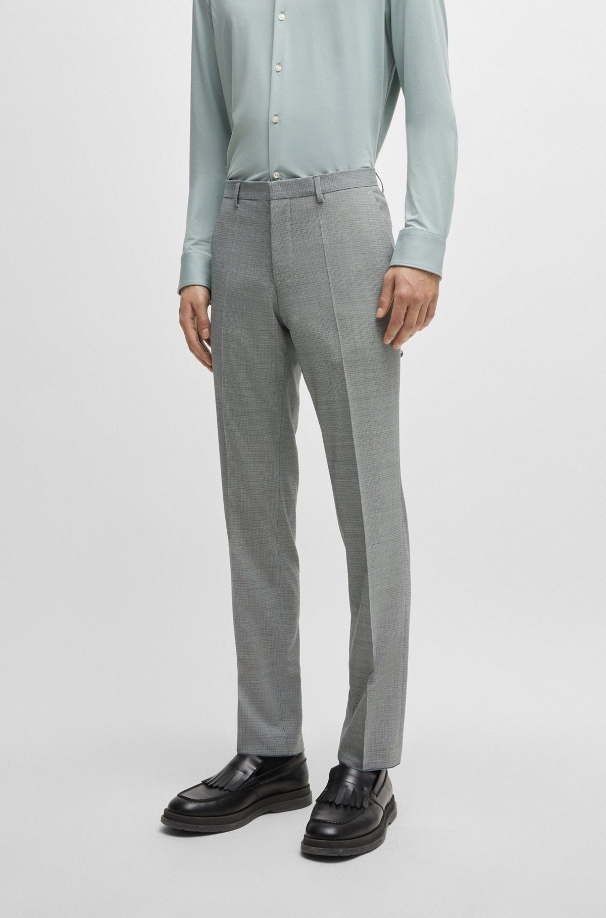 EXTRA-SLIM-FIT SUIT IN HOUNDSTOOTH PERFORMANCE-STRETCH FABRIC - 7