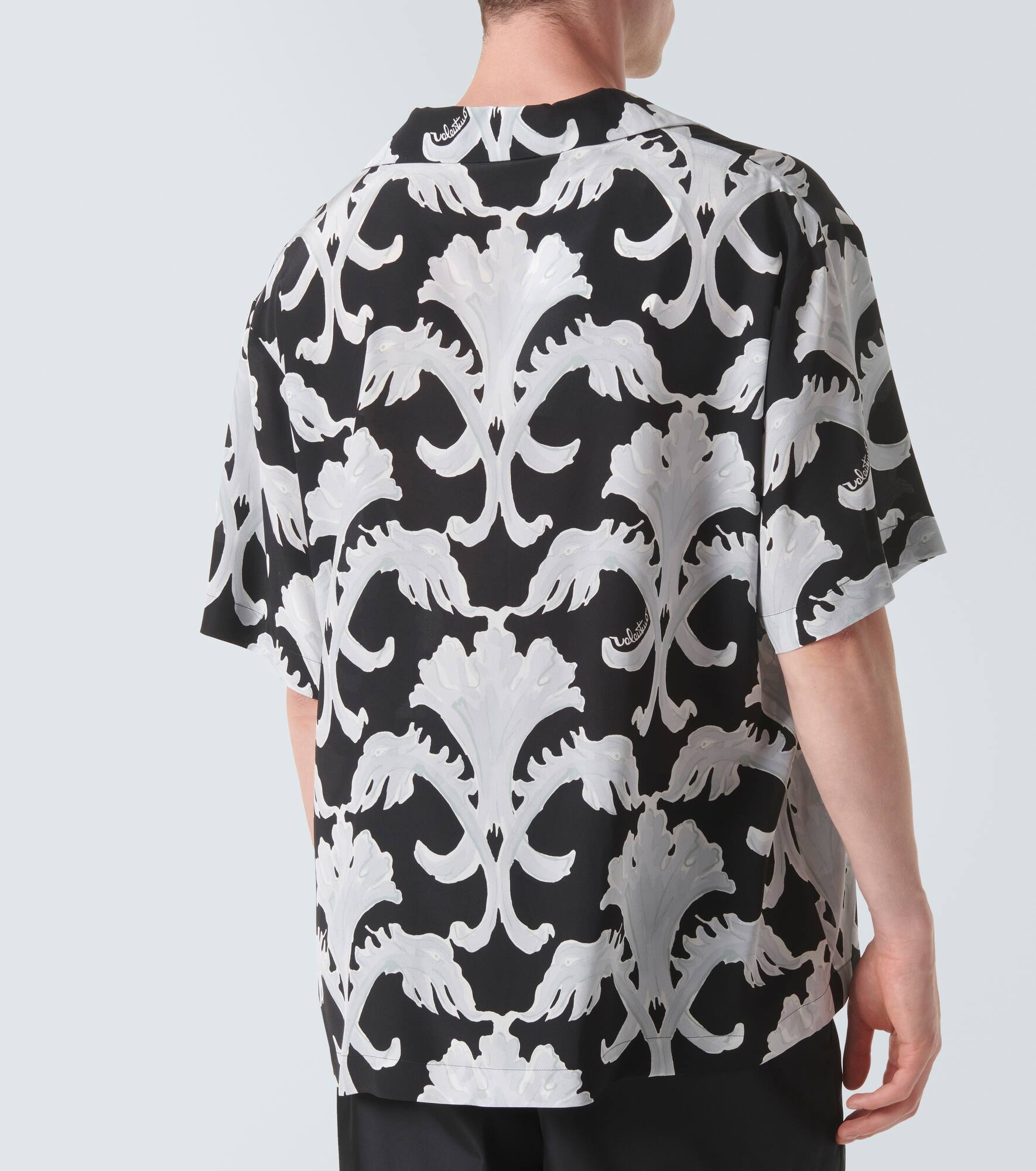Printed silk bowling shirt - 4