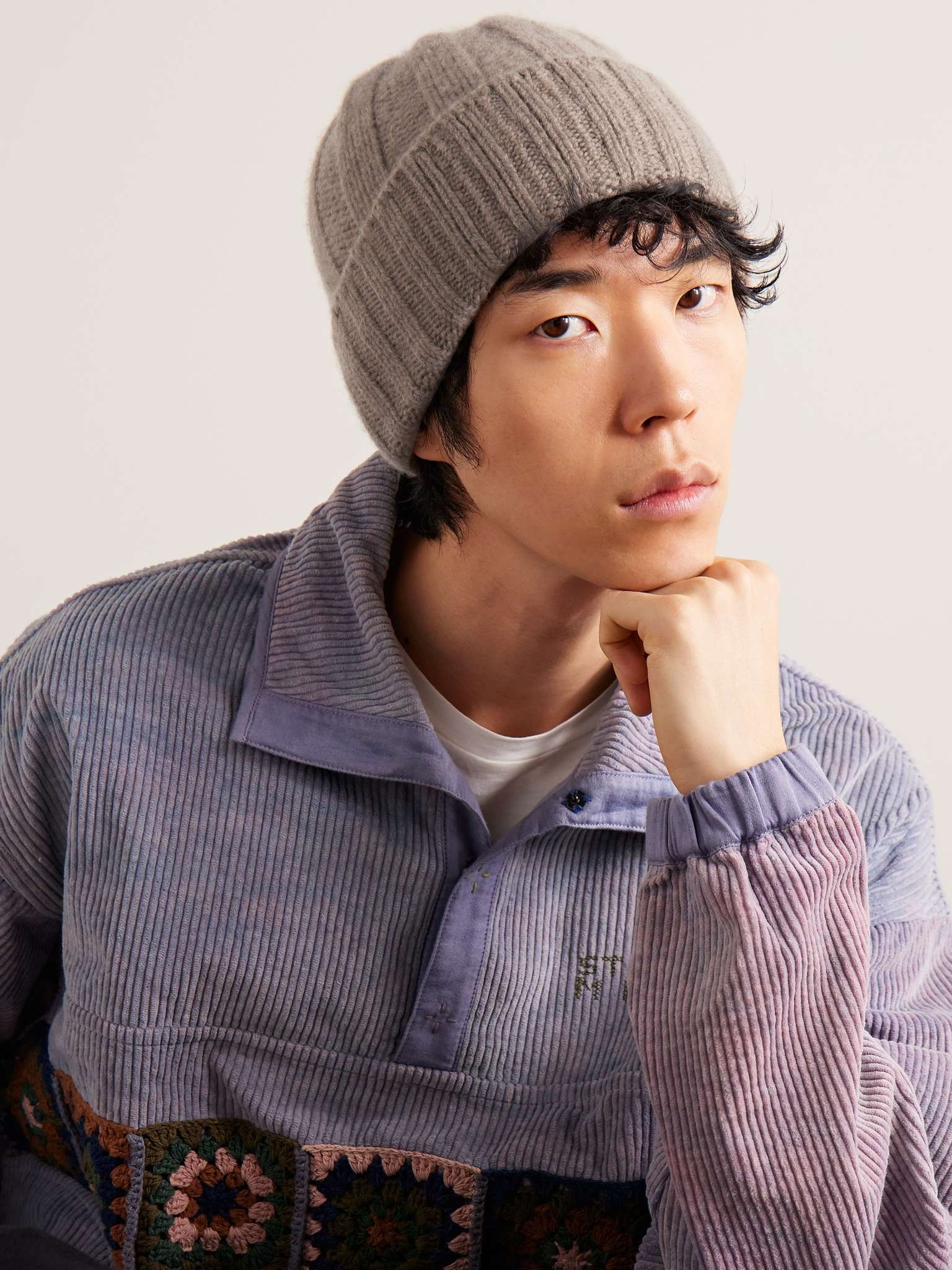 Ribbed Cashmere Beanie - 2