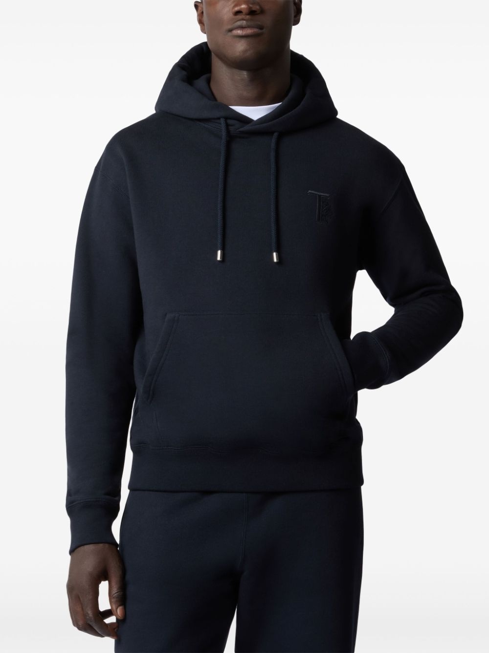 embroidered-logo cotton hoodie - 2