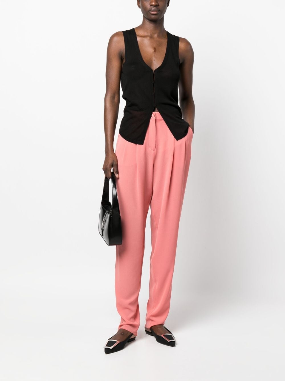 high-waisted tapered trousers - 2