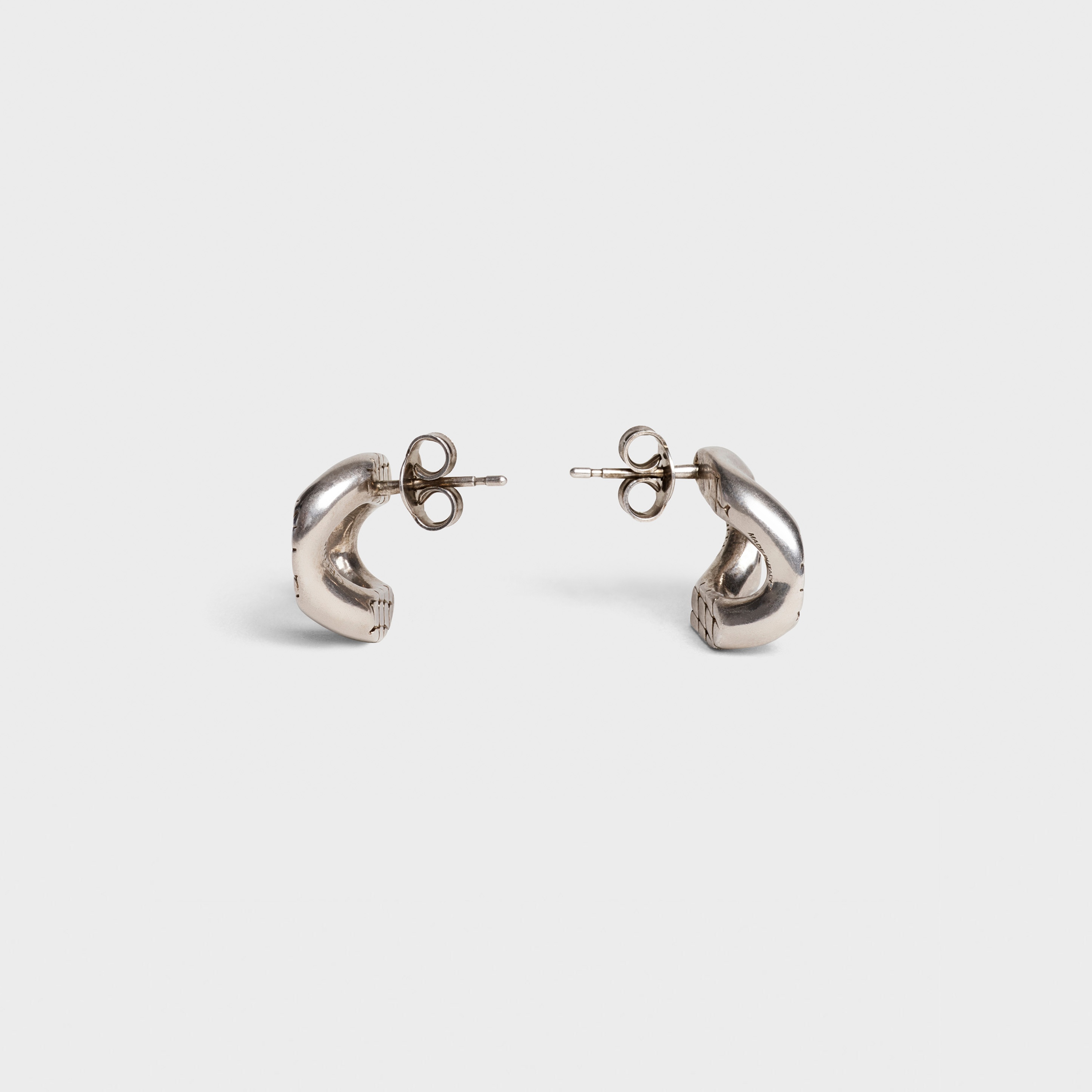 CELINE ANIMALS STUDS IN BRASS WITH VINTAGE RHODIUM FINISH - 3