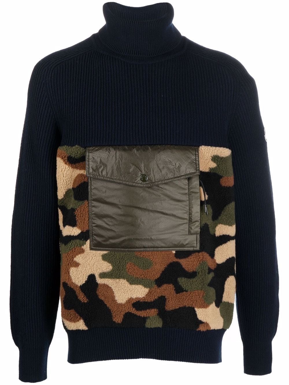 camouflage-print roll-neck jumper - 1