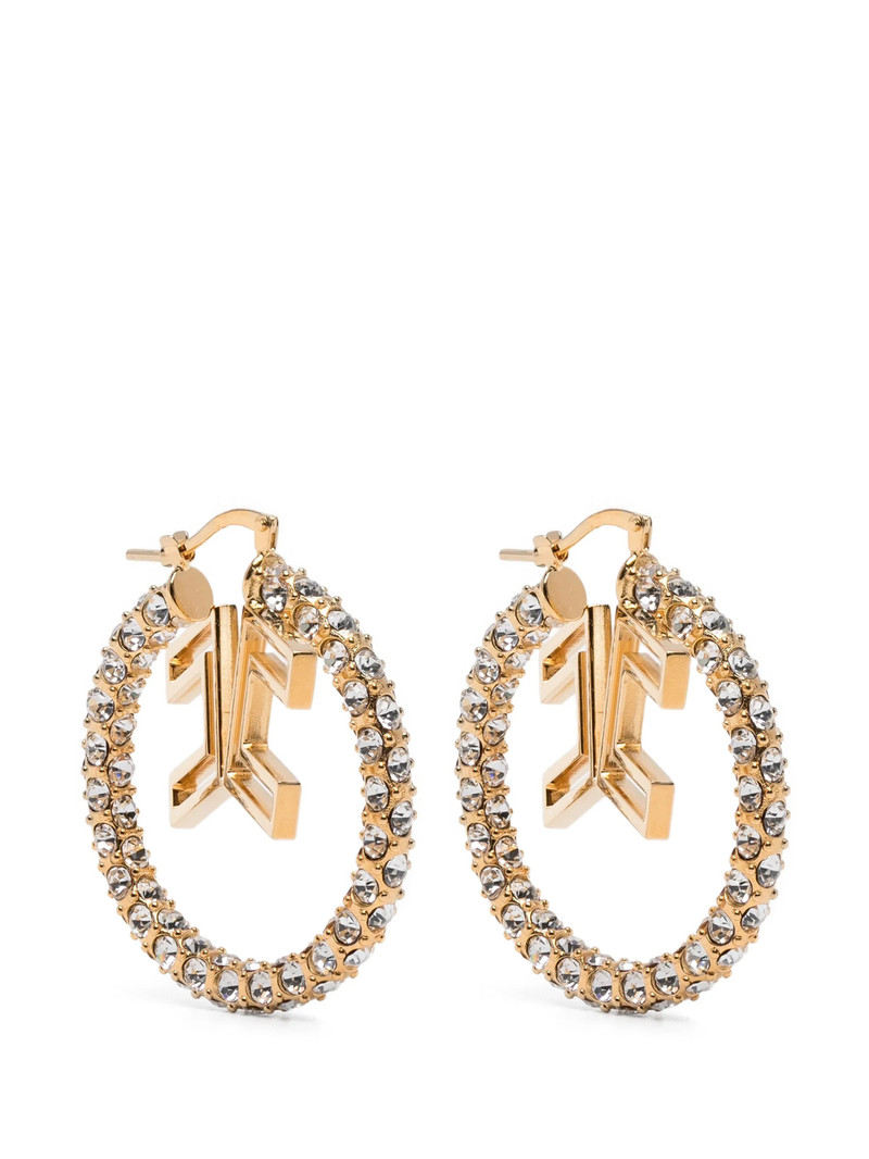 Elisabetta Franchi Logo-detail Embellished Earrings 1