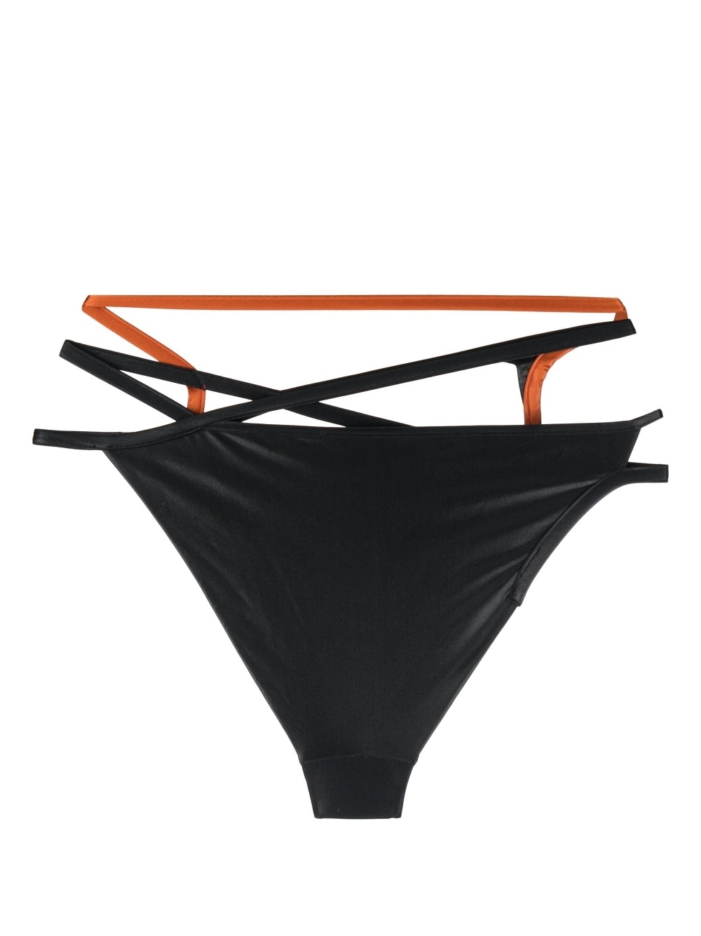 strappy two-tone bikini bottoms - 2