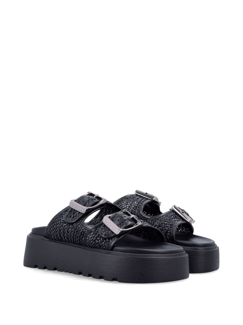 CASADEI Birkly plaid-embellished platform sandals outlook