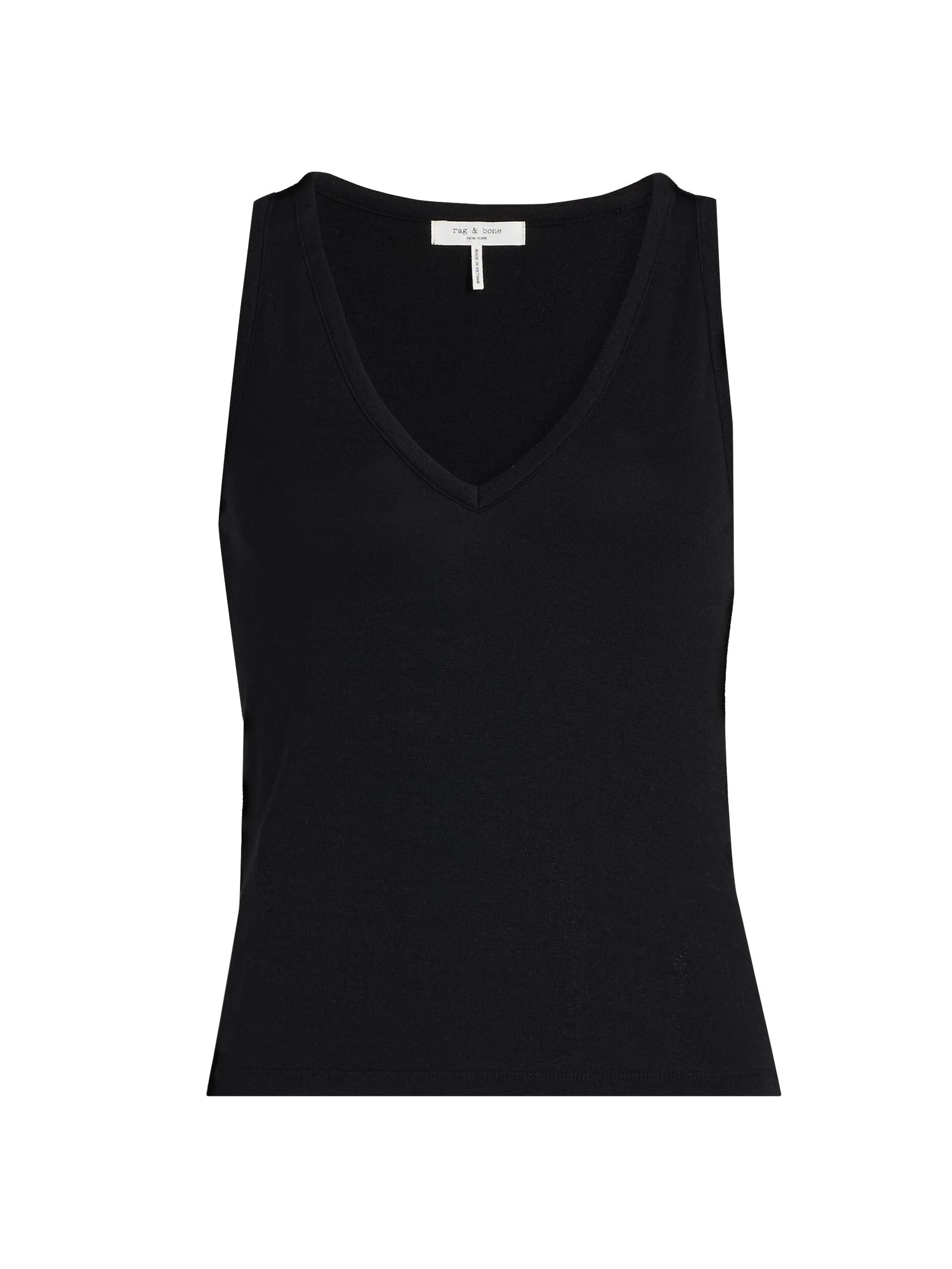 Women's Jersey V-Neck Tank - Black - 1